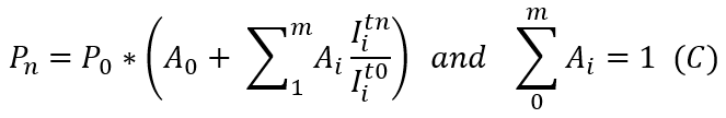 Price adjustment formula index